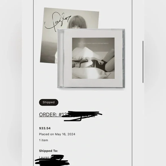 Taylor Swift Signed CD Insert The Tortured Poets Department TTPD - INSERT ONLY - Picture 5 of 5